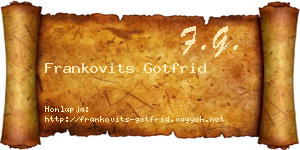 Frankovits Gotfrid névjegykártya